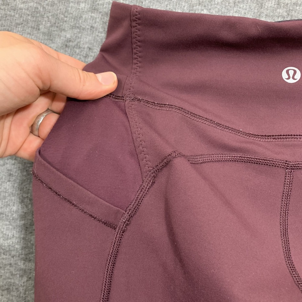Lululmeon All The Right Places Crop Leggings Size 6 Redwood Rose 21" Inseam - Picture 16 of 16